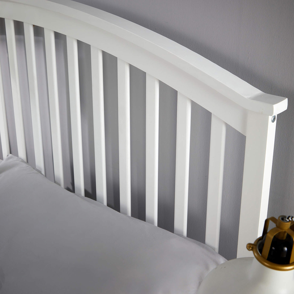 Home Source Madrid King Size White End Lift Ottoman Storage Bed Image 5