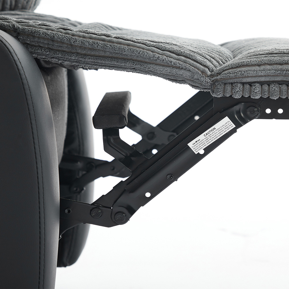 Langham 7 Seater Grey Manual Recliner Sofa Set Image 4