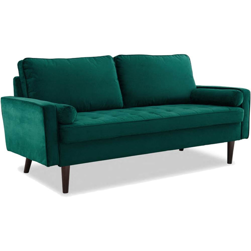 Home Detail Scott 3 Seater Green Velvet Sofa Image 2