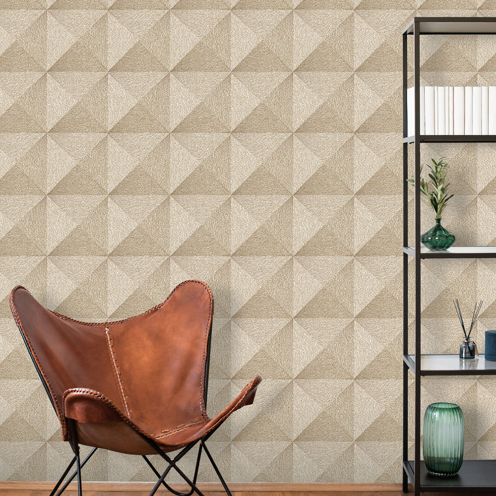 Design ID Weaved Cube Beige Wallpaper Image 3