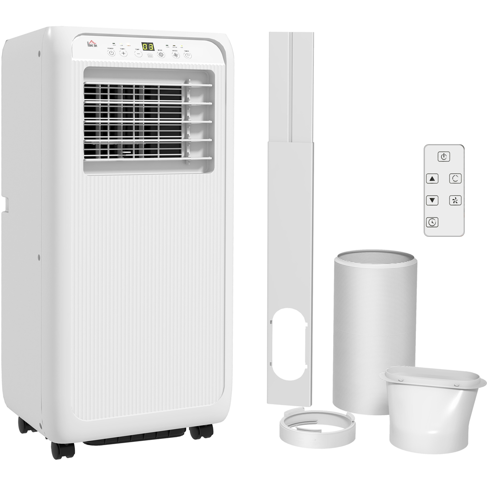 HOMCOM White 9000BTU Portable Air Conditioner with Dehumidifier and Timer Image 3