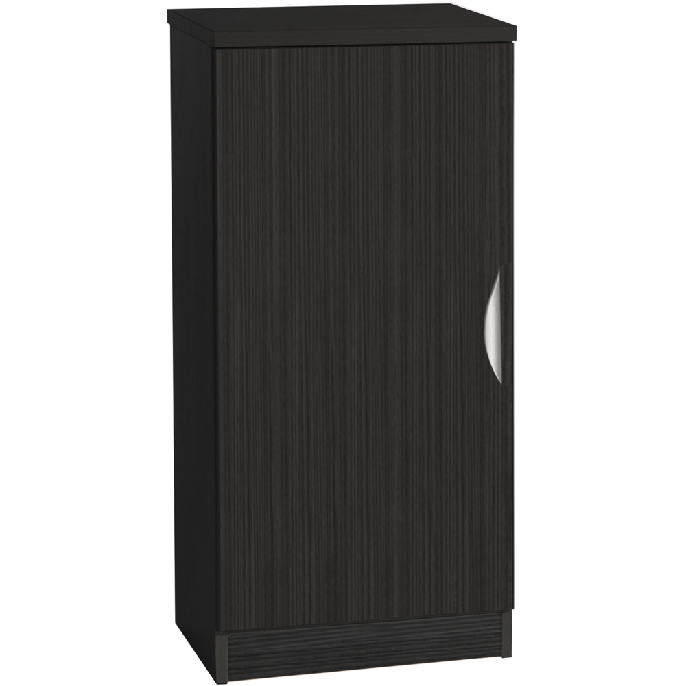 R White Cabinets Single Door Black Havana Mid Height Cupboard Image 2