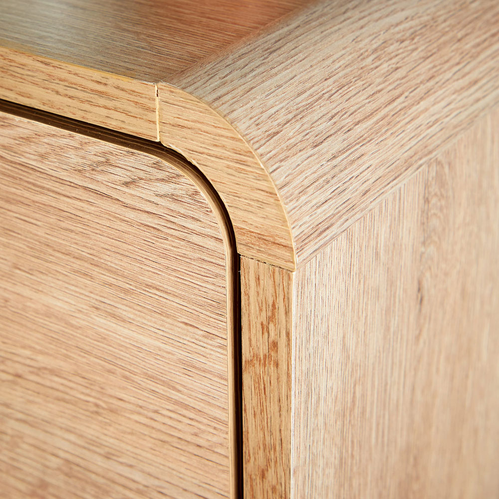 Home Source 5 Drawer Rustic Effect Tall Chest of Drawers Image 5