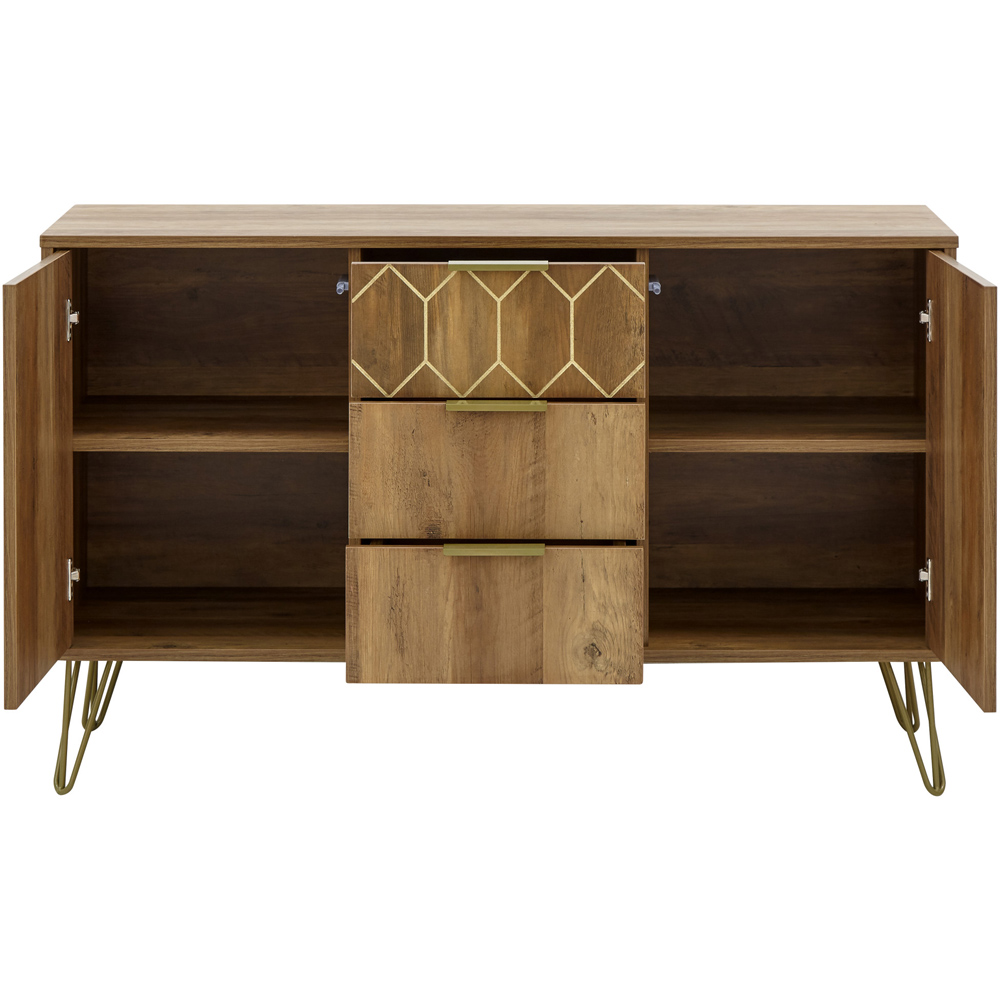 GFW Orleans 2 Door 3 Drawer Mango Yellow Sideboard Image 3