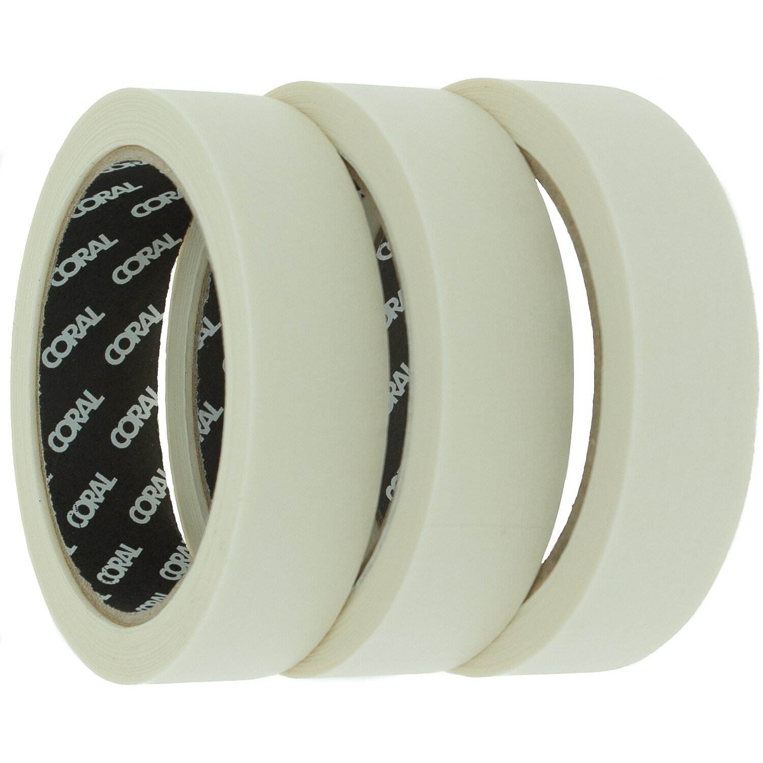 Pack of 3 Coral Essentials Masking Tape 24mm Image 2