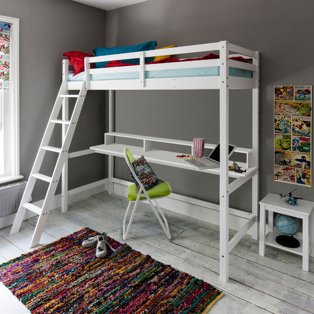 Noa and Nani Thea White Desk for High Sleeper Cabin Bed Image 4