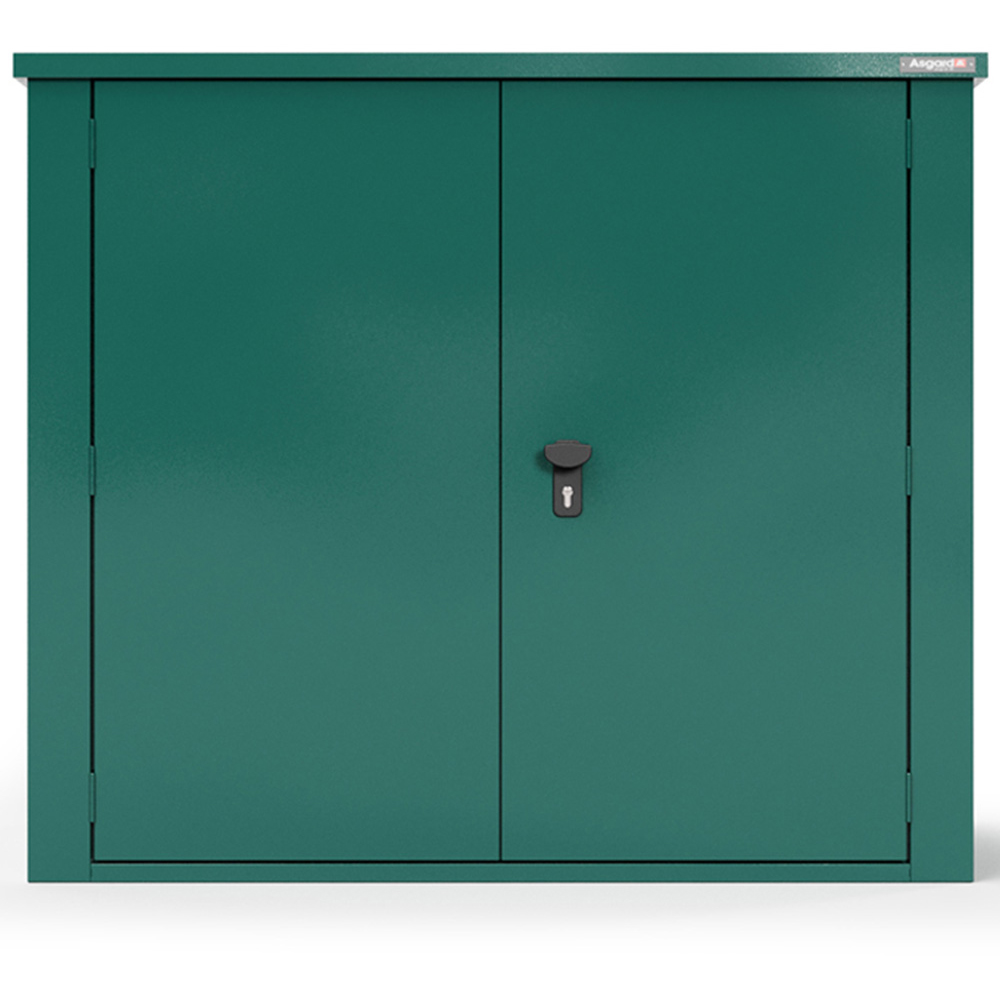 Asgard Secure Store 5 x 3ft Double Door Green Caravan Storage Shed Image 3