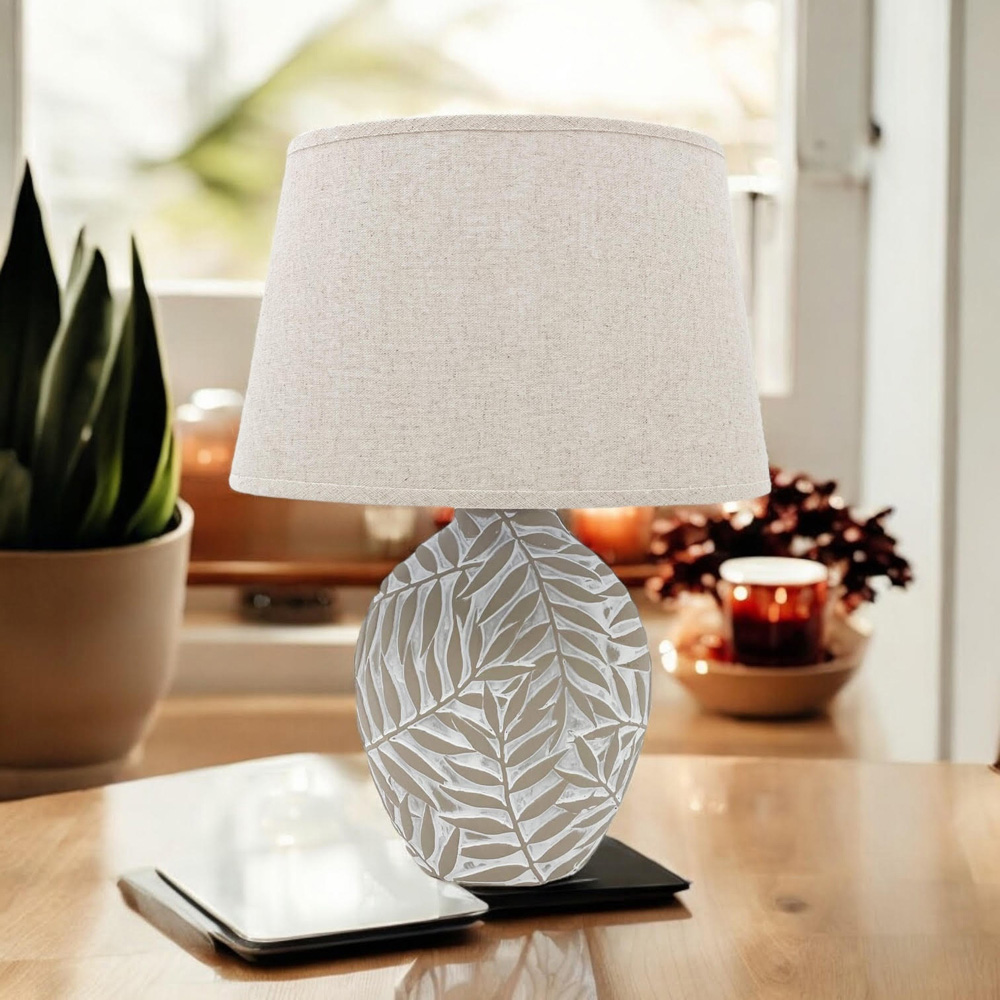 Acacia Home Fabric Shade Table Lamp 30.4cm Image 2
