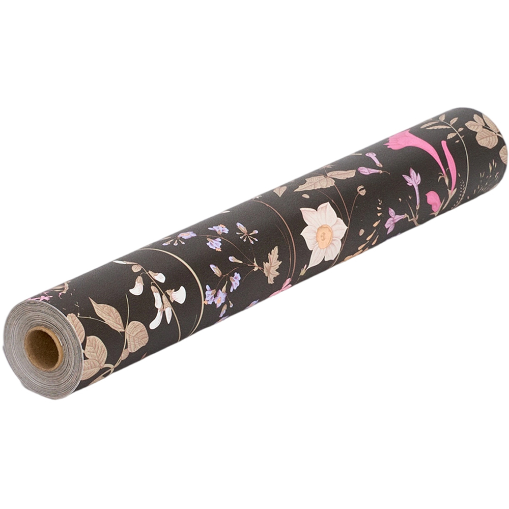Living and Home Floral Pattern Black and Multicolour Peel and Stick Wallpaper Image 3