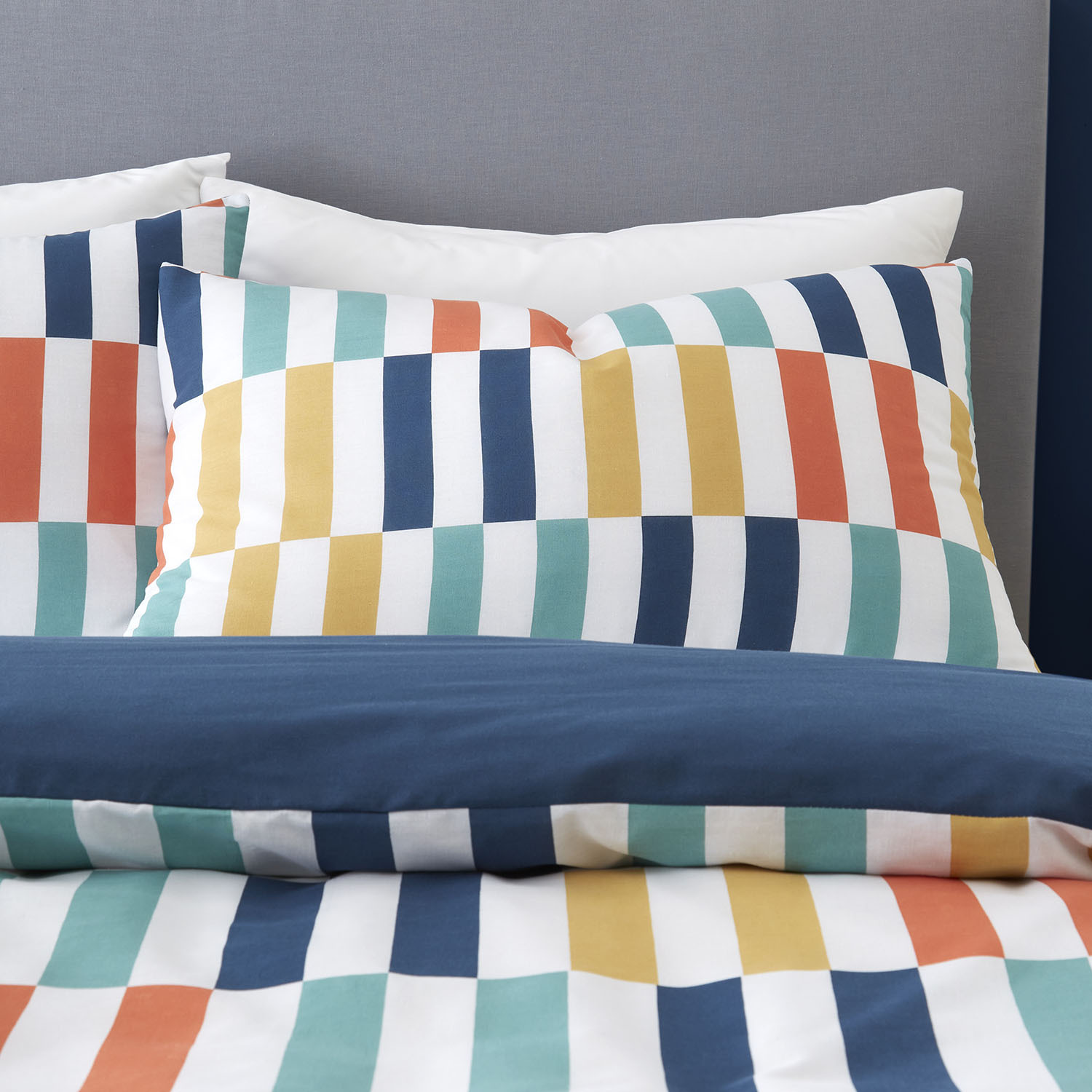 Colby Blocks Duvet Set - Multicolour / Double Image 3