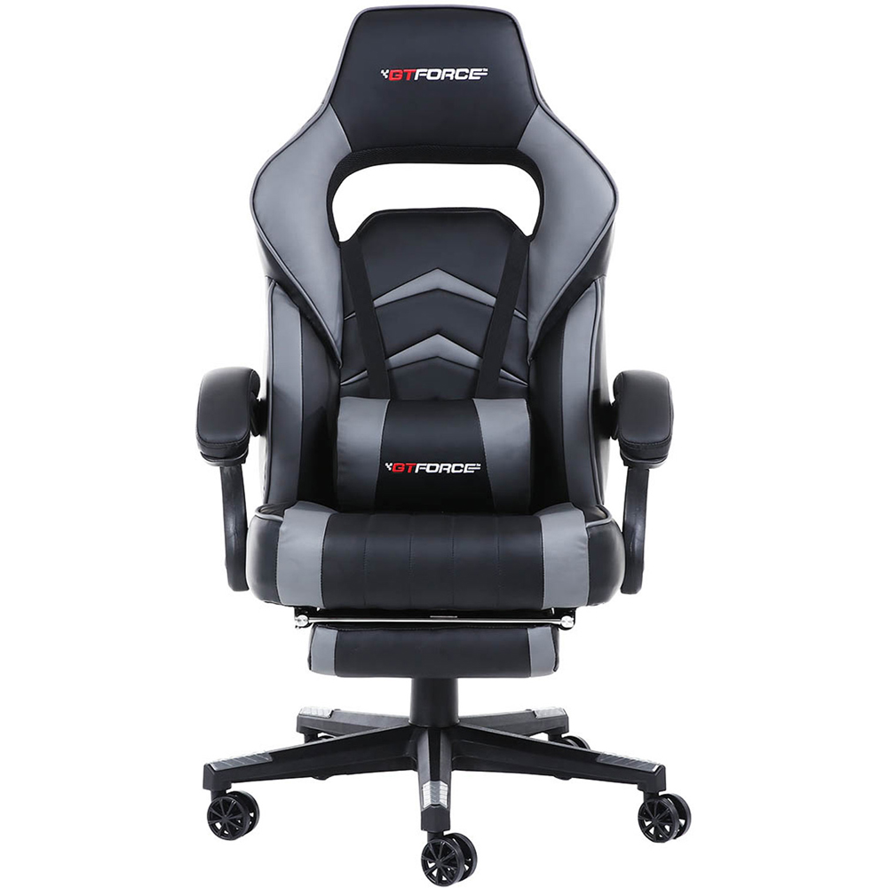 Furniture Online Turbo Grey Faux Leather Reclining Gaming Chair Image 3