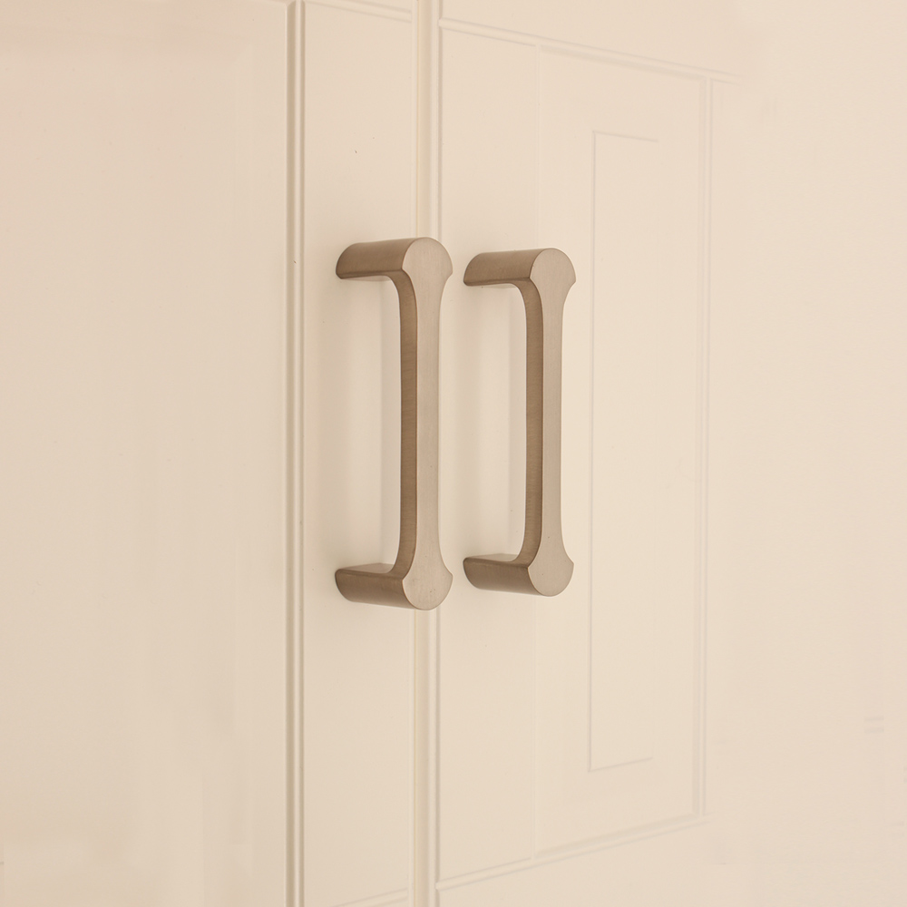 Spira Brass Tulip Satin Nickel Cabinet Pull Handle 115mm Image 3