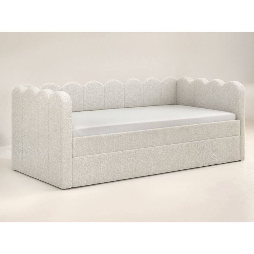 Flair Esme Cloud Beige Boucle Day Bed with Trundle Image 2