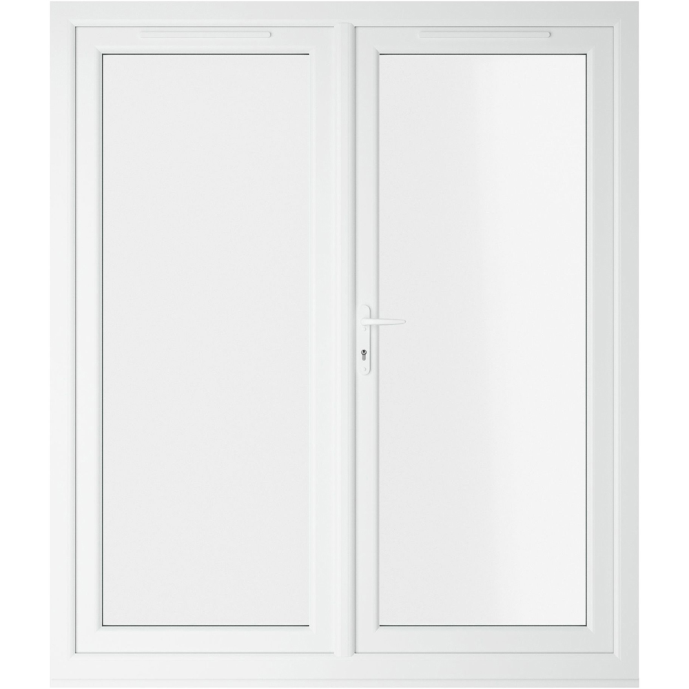Crystal Black and White LH Master Clear Glass uPVC Double Glazed French Door 1690 x 2055mm Image 3