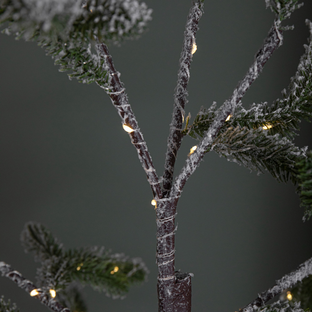 Samuel Alexander 240 Warm White LED Green Snowy Noel Pre-Lit Artificial Christmas Tree and Stand 5ft Image 4