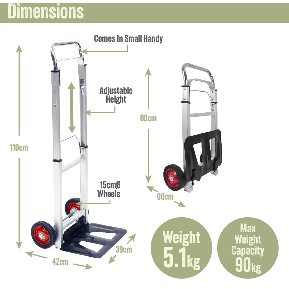 Milestone Camping Aluminium Heavy Duty Trolley 90kg Image 9