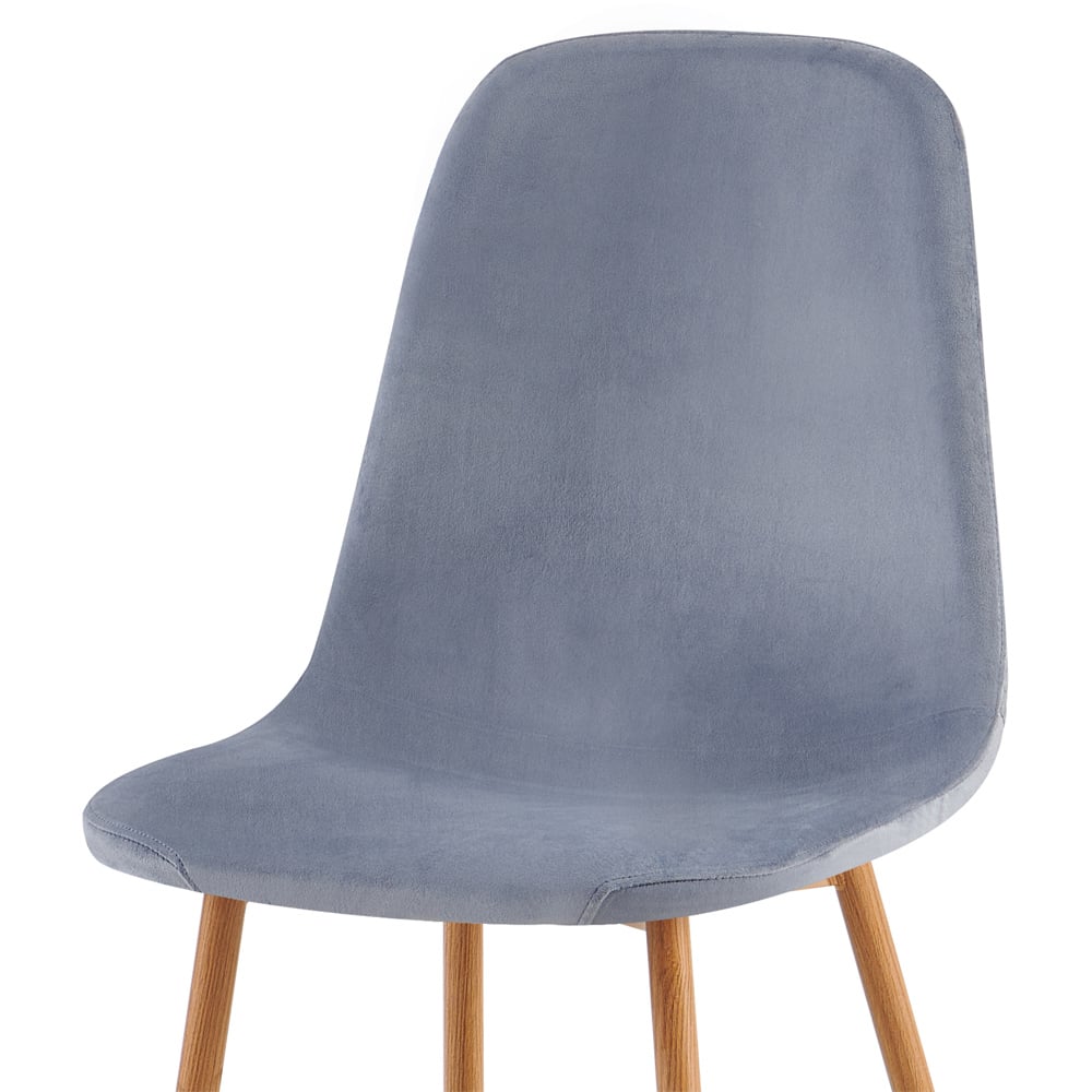 DS Living Luxe Set of 2 Blue Mirage Wood Printed Coating Dining Chairs Image 3