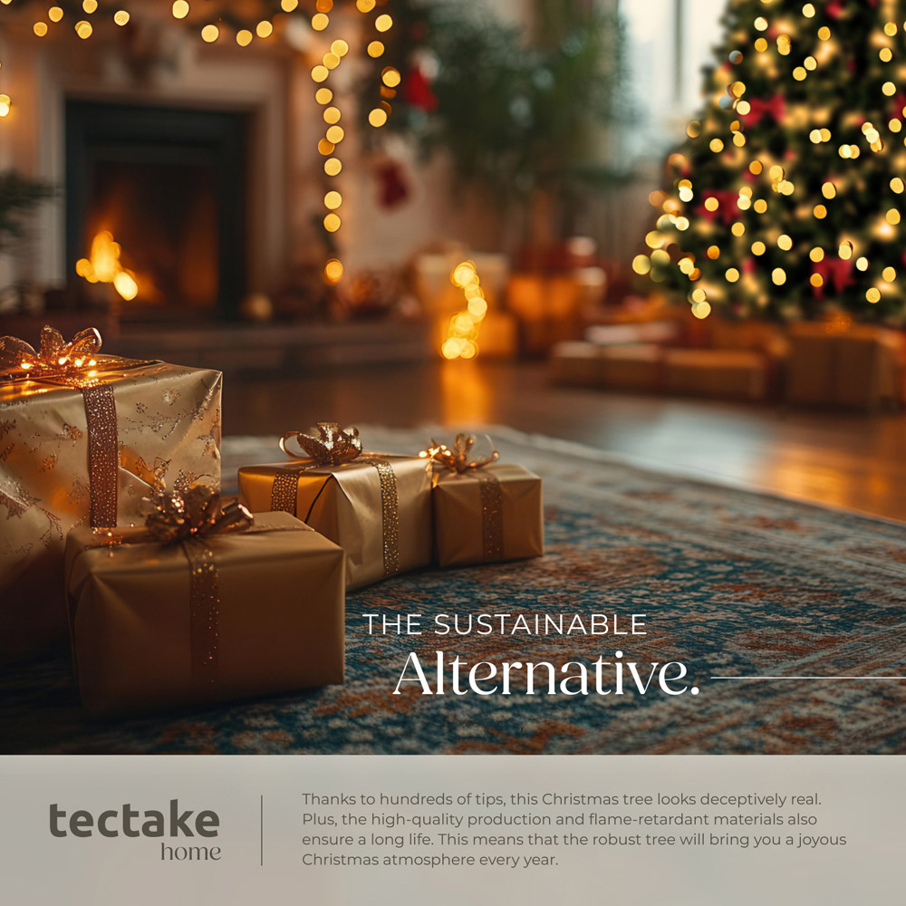 tectake Dasher Dense Needle Green Artificial Christmas Tree 6.8ft Image 7