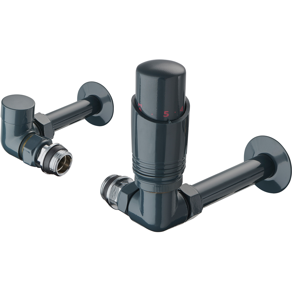 Terma Anthracite Pipe Sleeving and Metal Collar Set 130mm Image 3