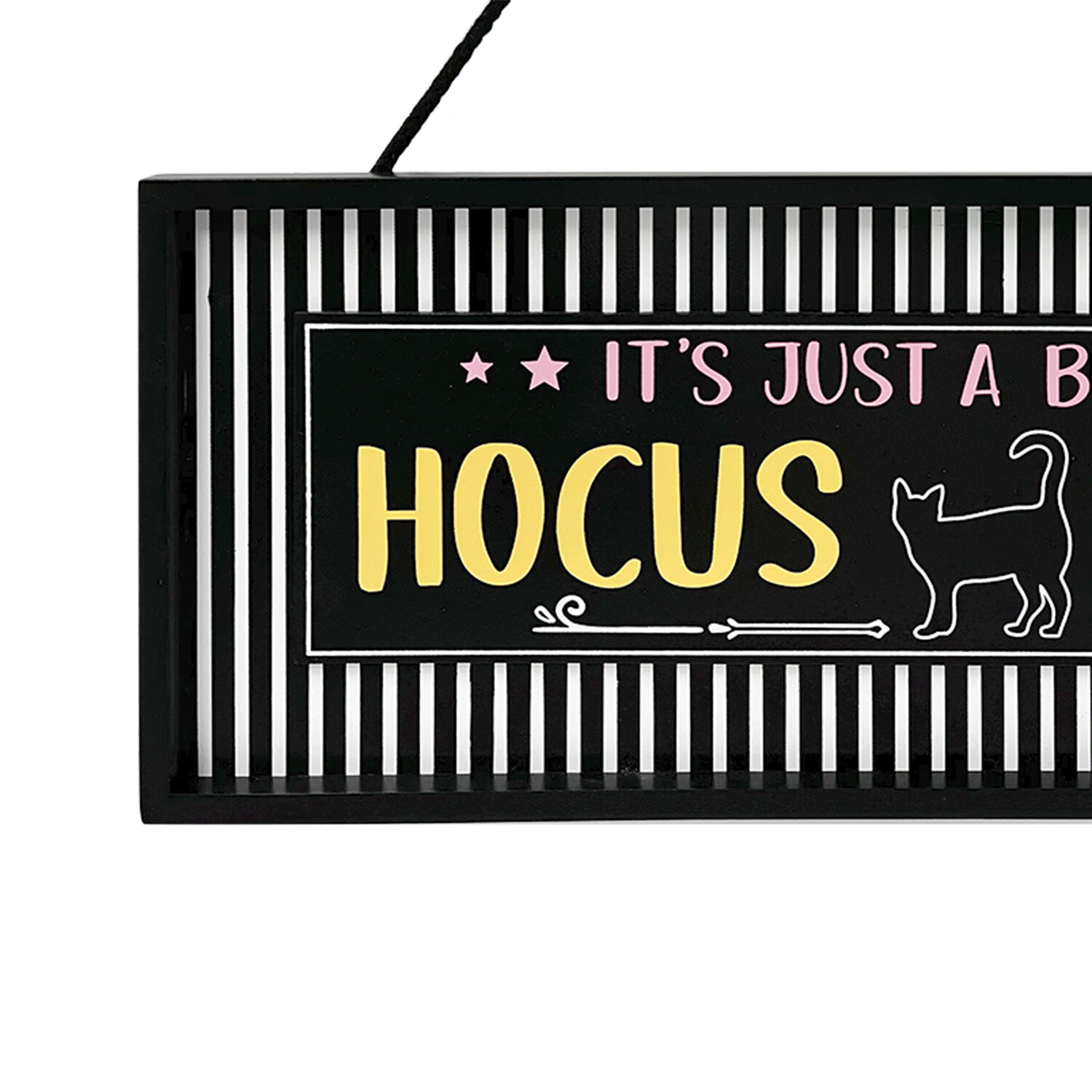Monochrome Hocus Pocus Hanging Sign Black Image 2