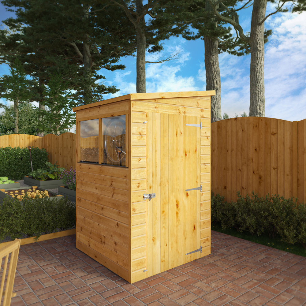 Mercia 4 x 4ft Shiplap Pent Shed Image 2