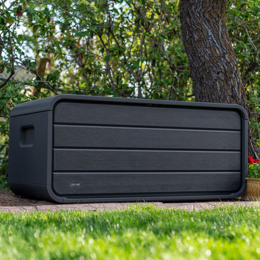 Lifetime Products 515L Dark Grey Modern Outdoor Storage Deck Box Image 2