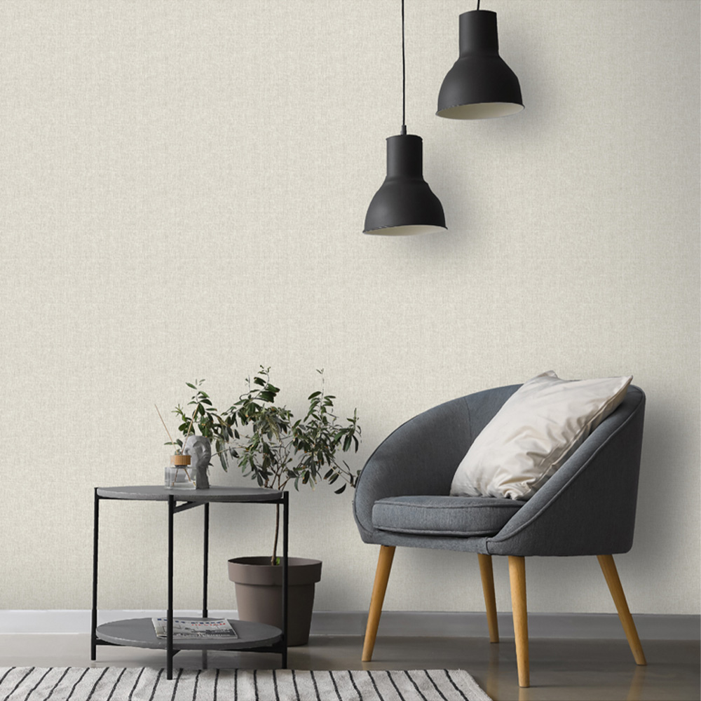 Arthouse Fabric Texture Neutral Wallpaper Image 3