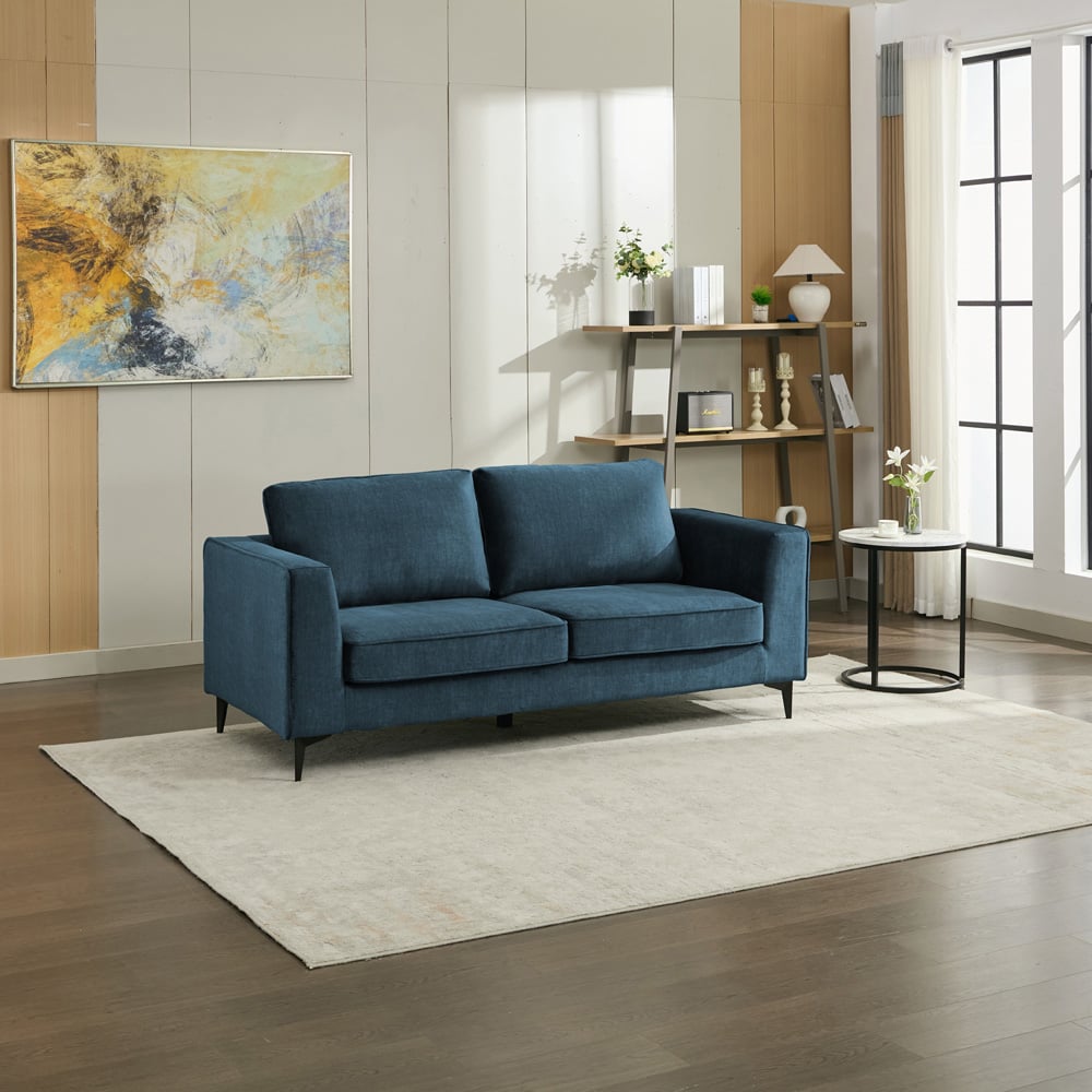 Brooklyn 3 Seater Ocean Blue Sofa Image 5