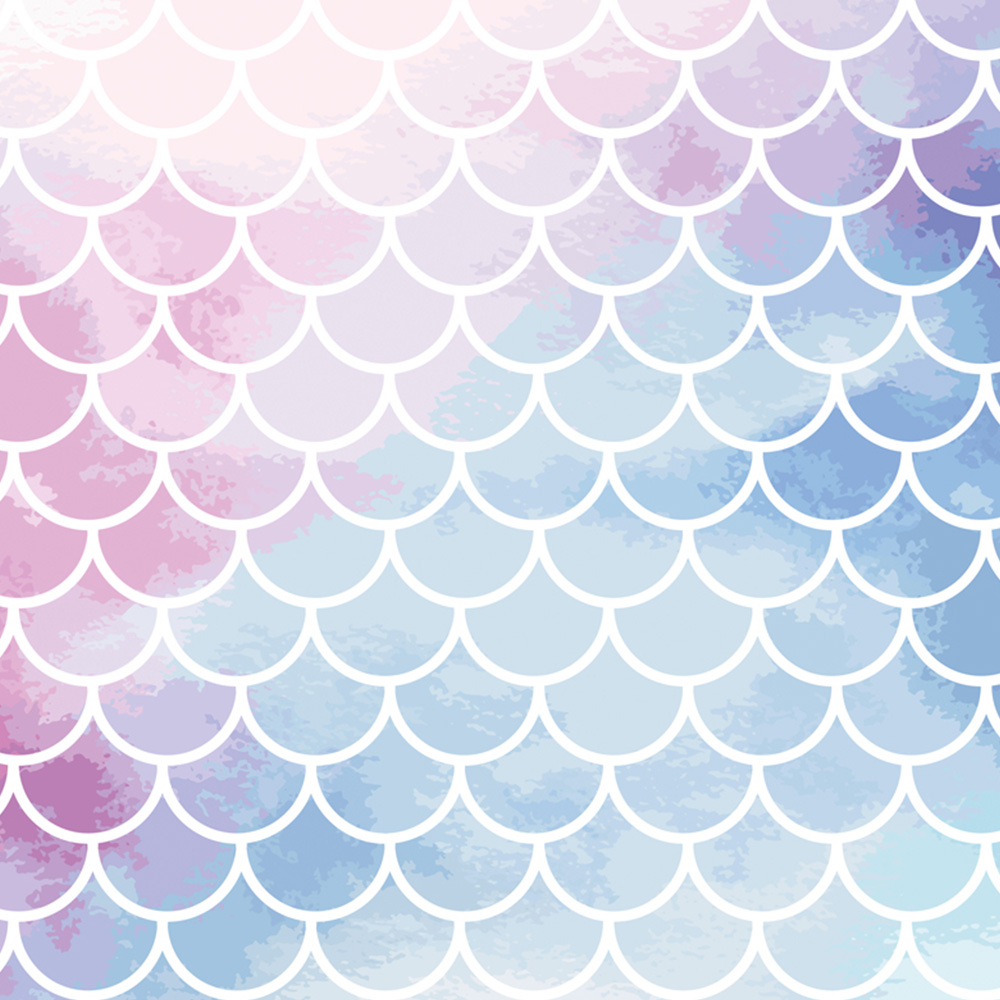 Origin Murals Watercolour Mermaid Scales Wall Mural Image 2