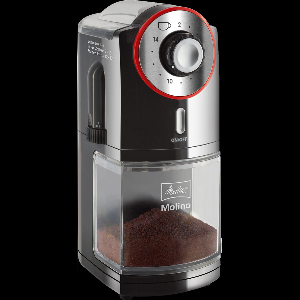 Melitta Molino 1019-01 Black and Red Electrical Coffee Grinder Image 2