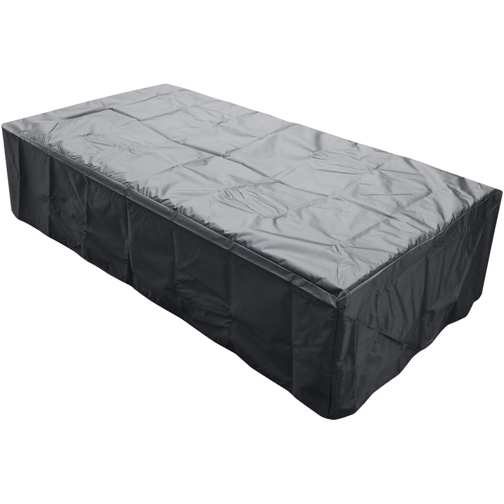 Field & Flame Liana Travertine Low Rectangle Style Gas Fire Pit 50000 BTU Image 4