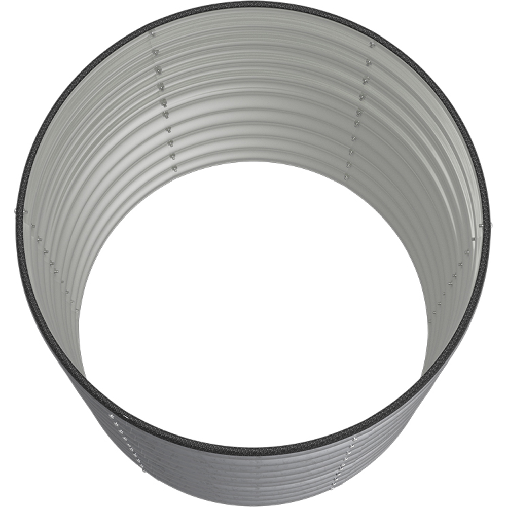 Living and Home Silver Round Galvanised Steel Raised Garden Bed 80 x 80cm Image 3