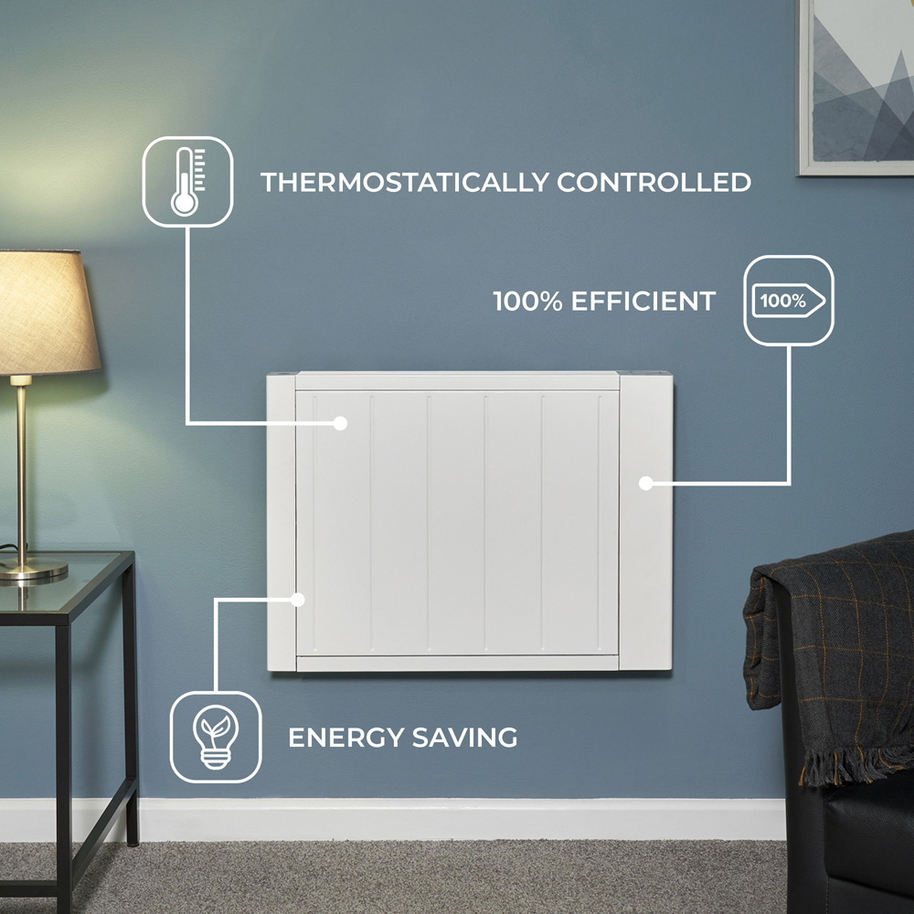 Adam Sola Ceramic-IQ White Smart Electric Radiator 1500W Image 6