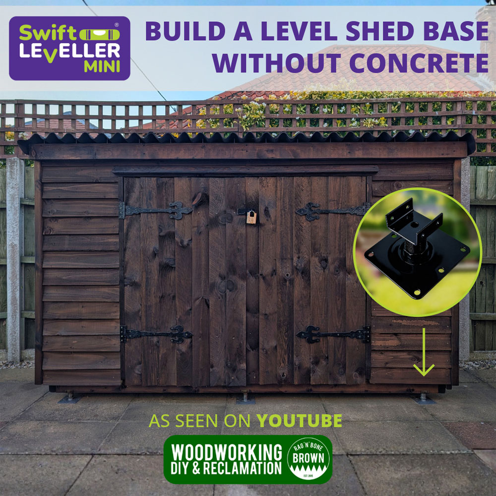 Swift Leveller Mini Adjustable Shed Base Support for Hard Ground 50-70mm Image 2