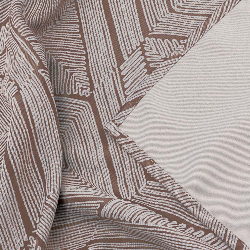 Alan Symonds Rust Geometric Aztec Print Blackout Ring Top Eyelet Curtains 168 x 183cm Image 4