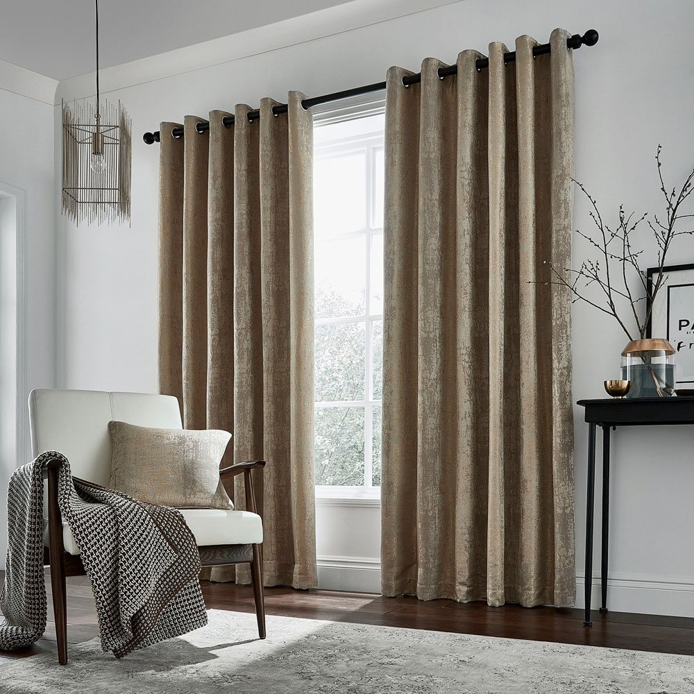 Helena Springfield Roma Lined Truffle Eyelet Curtains 228 x 183cm Image 4