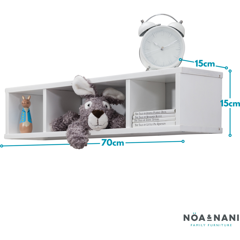 Noa and Nani 4 Shelf White Wall Mounted Shelving Unit Image 6