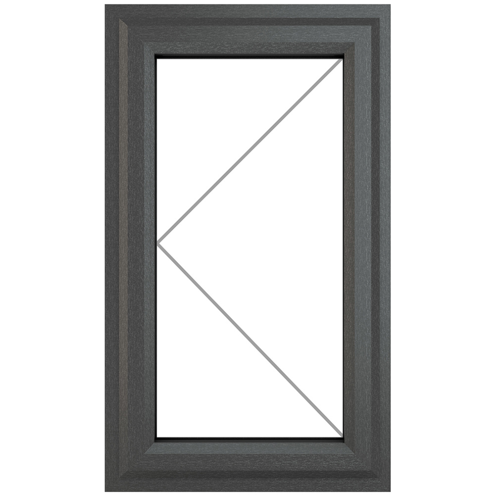Crystal uPVC Triple Glazed Window Left Hand Side Hung Grey White Clear Glass 610x1040mm Image 2