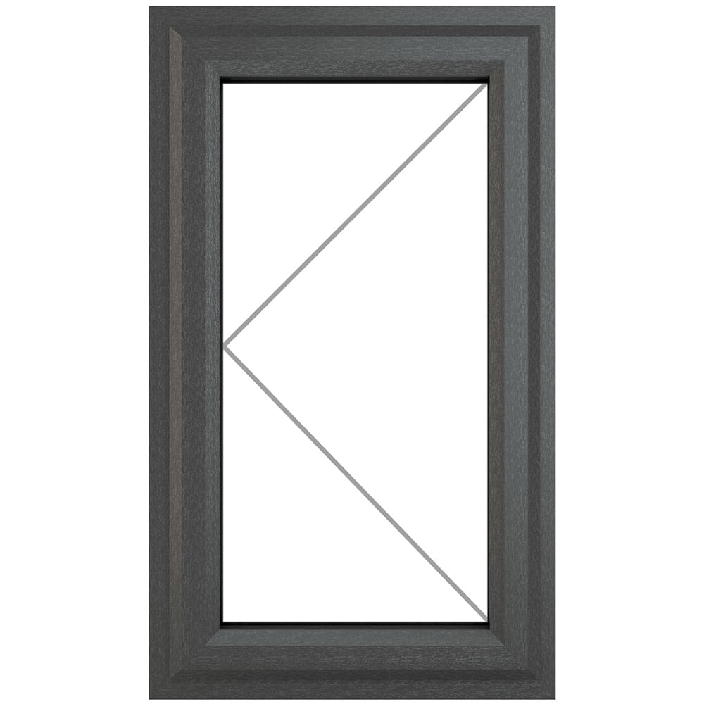 Crystal uPVC Triple Glazed Window Left Hand Side Hung Grey White Clear Glass 610x1115mm Image 2