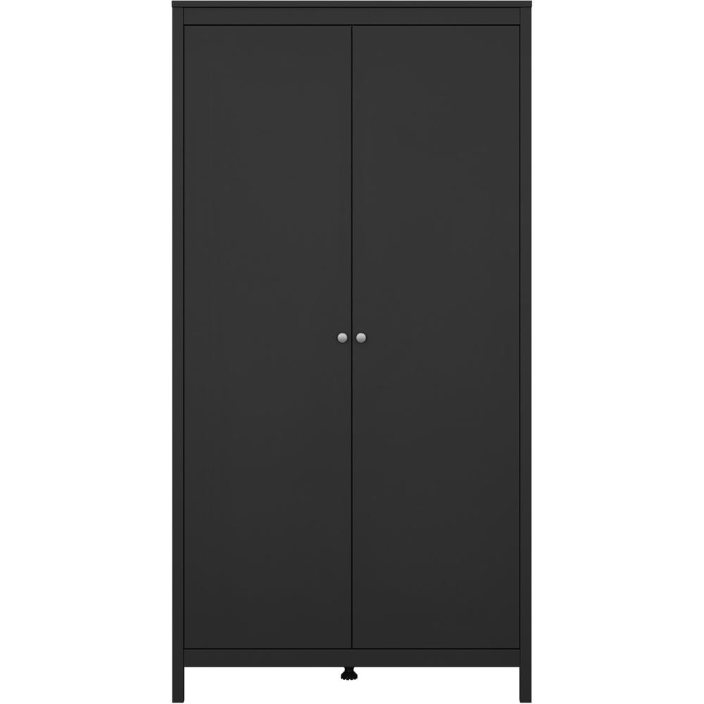 Florence Madrid 2 Door Matt Black Wardrobe Image 3