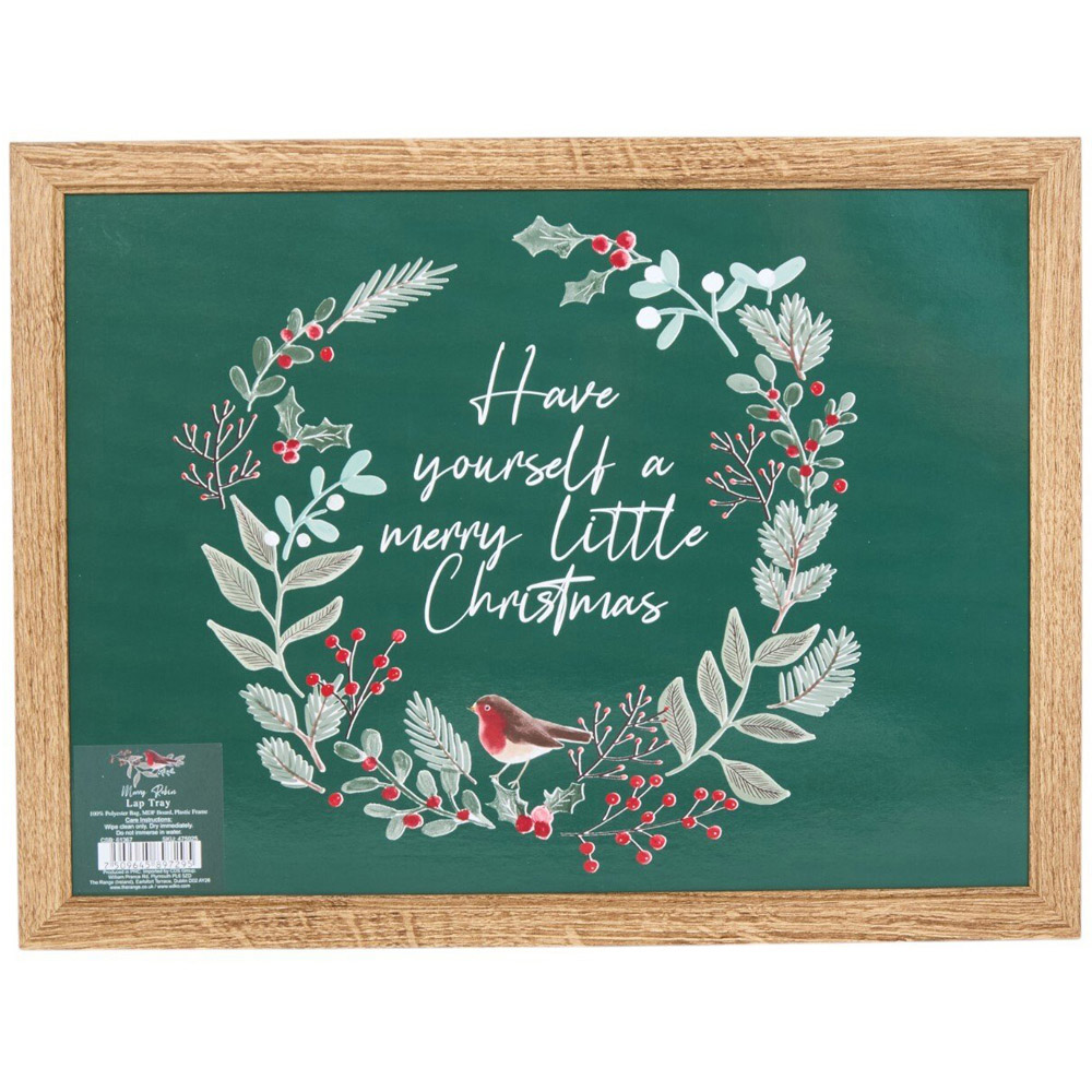 Merry Robin Lap Tray Green Image 1