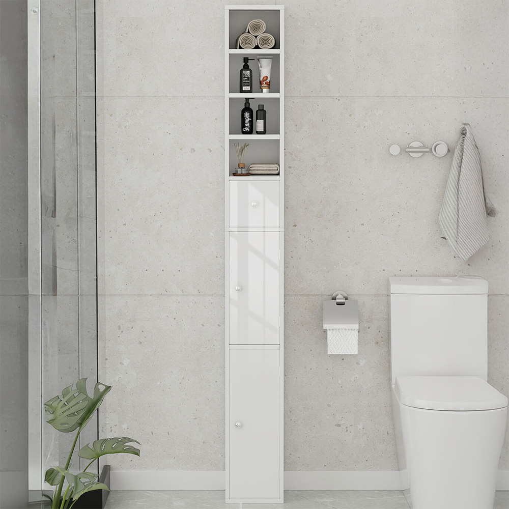 Mayfair Tall Storage Cabinet - White Image 1