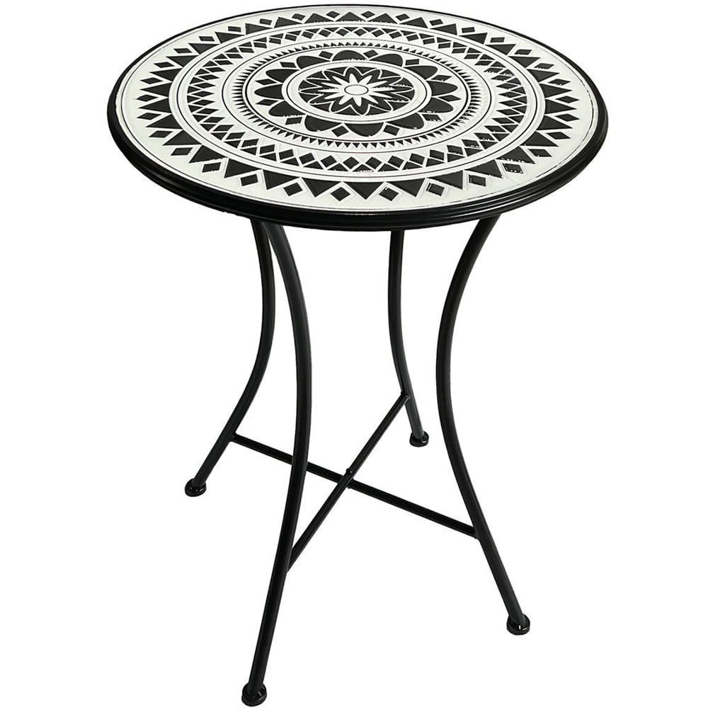 Mabel Mosaic Bistro Set - Black and White Image 5