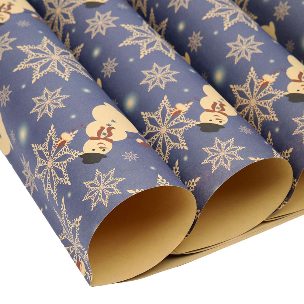 Living and Home Christmas Rustic Kraft Wrapping Paper Sheets 76 x 50cm 10Pack Image 2
