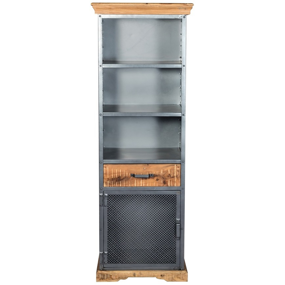 Brooklyn Malalia Single Door Single Drawer 3 Shelf Narrow Bookcase Image 2