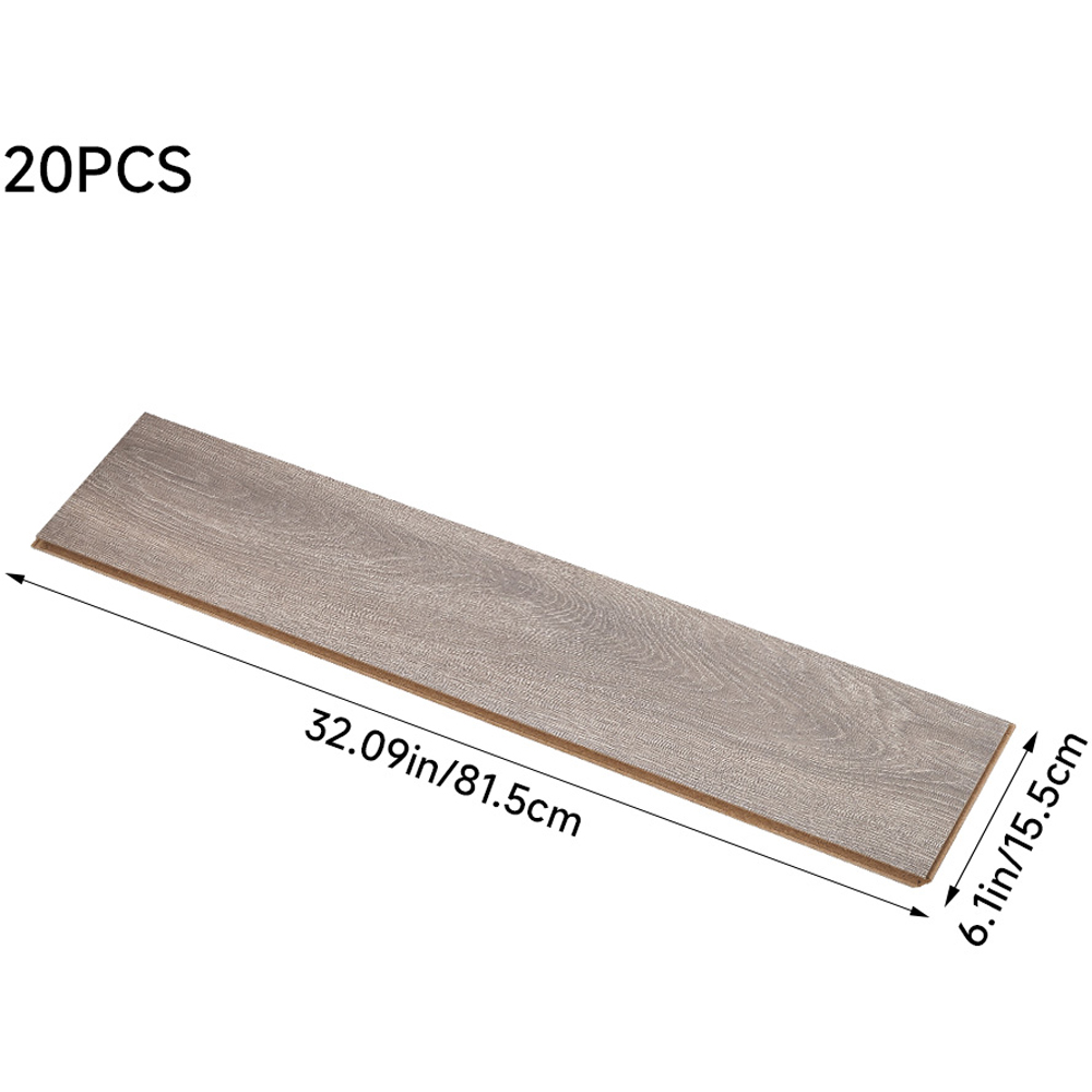 Living and Home Greyish Wood Grain Rectangle Click Lock Flooring 20 Pack Image 8
