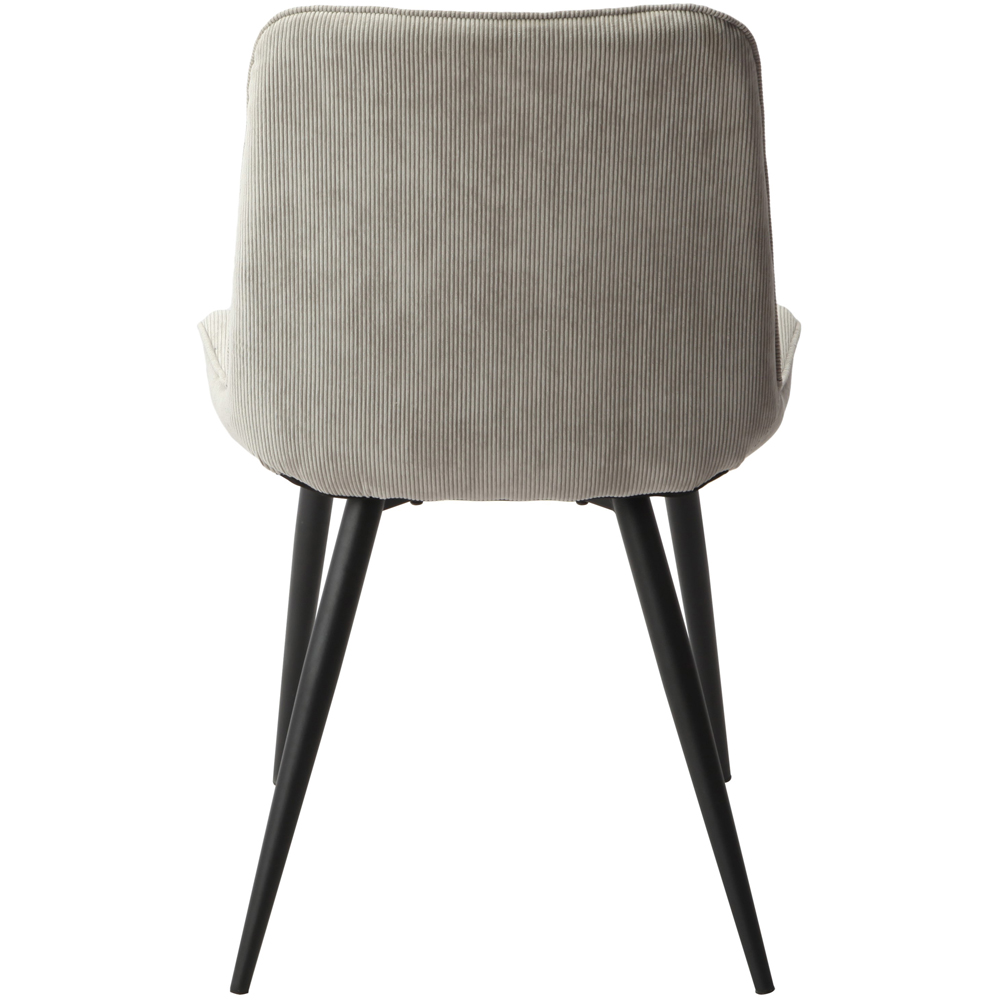 Core Products Aspen Set of 2 Light Grey and Black Diamond Stitch Dining Chair Image 7