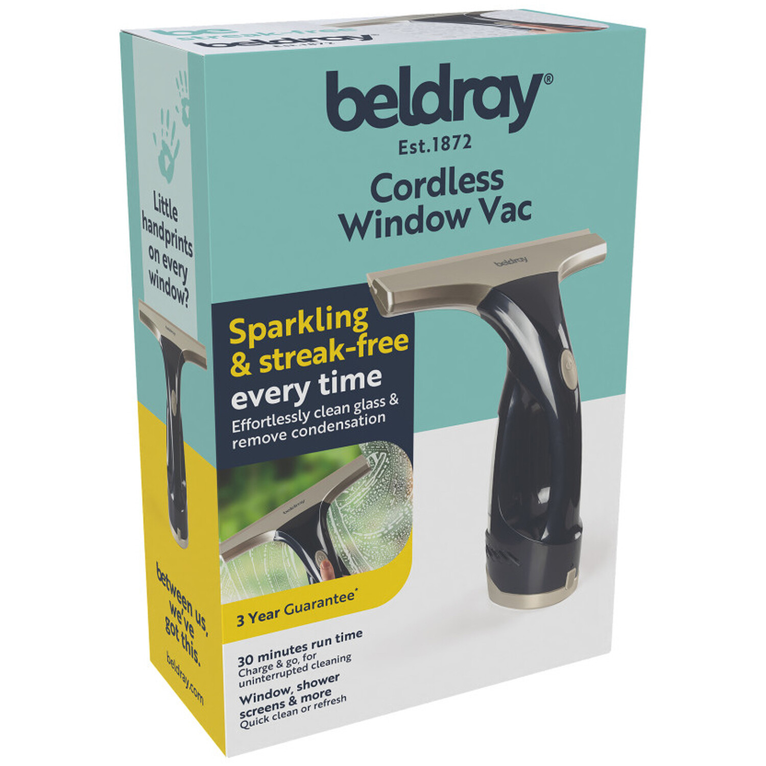 Beldray Cordless Window Vacuum Cleaner Navy Image 2