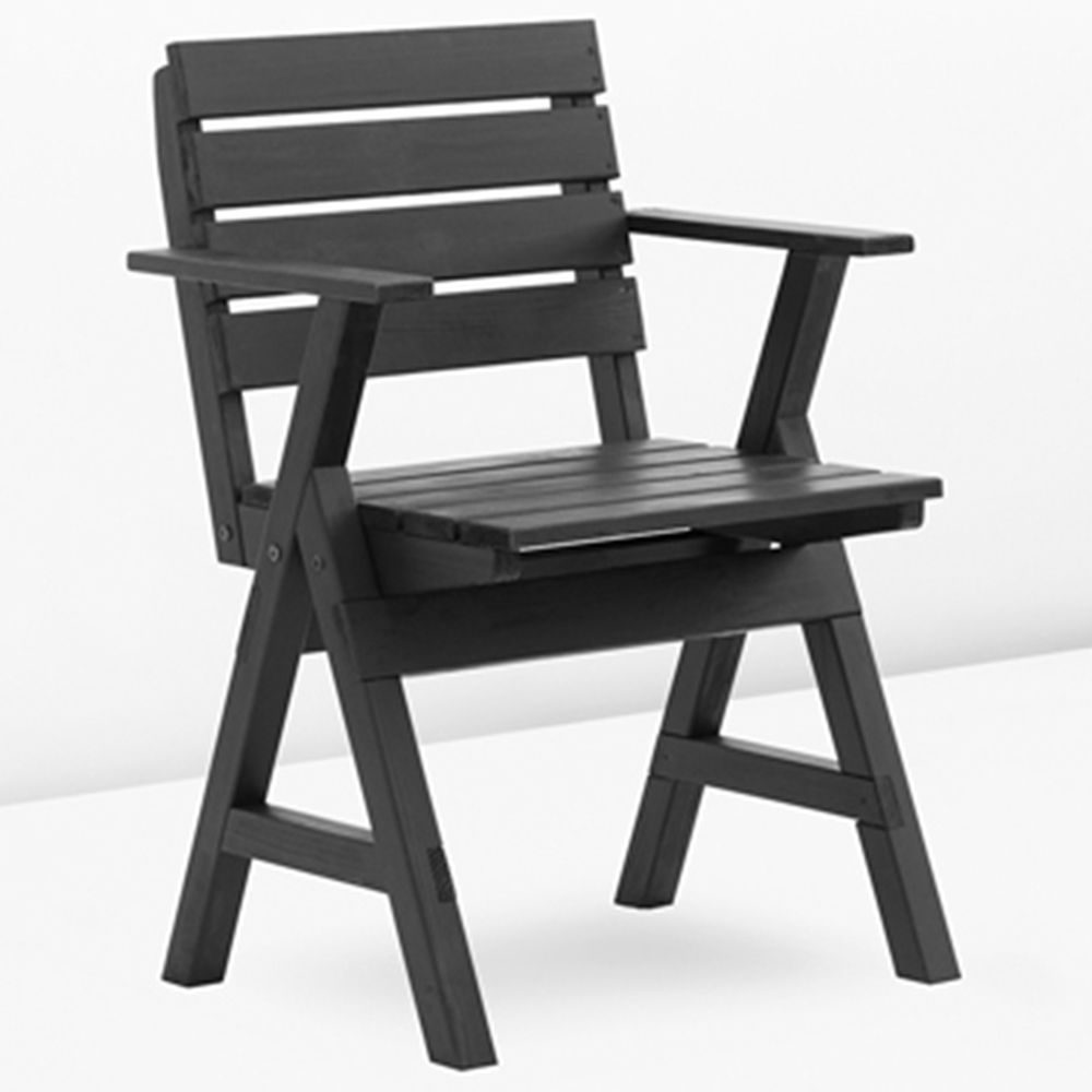 AMATA Usma Black Wooden Chair Image 2
