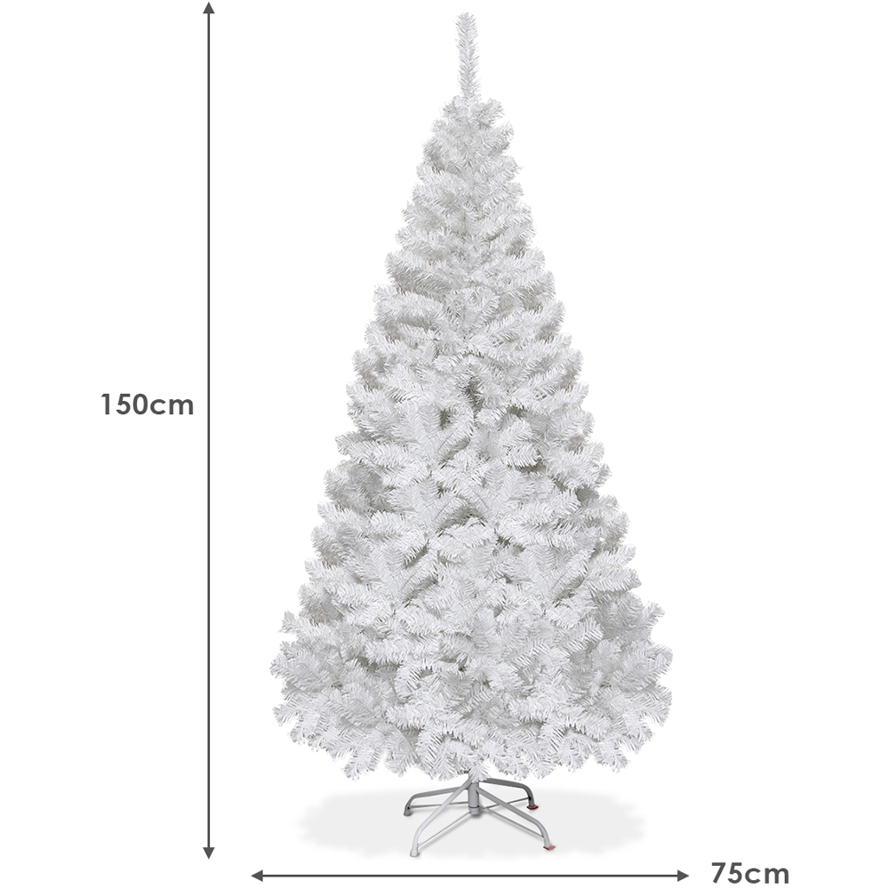 Costway White Artificial Christmas Tree 5ft Image 8